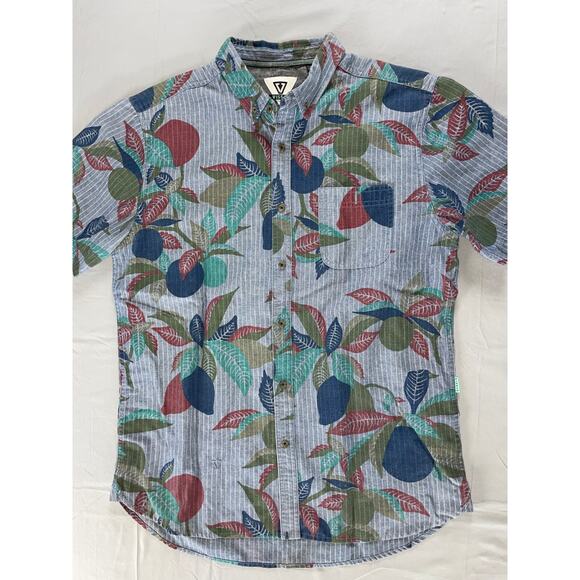 VISSLA Other - Vissla Short Sleeve Button Front Poly-Cotton Sport Shirt. Men's Size L, EUC!!